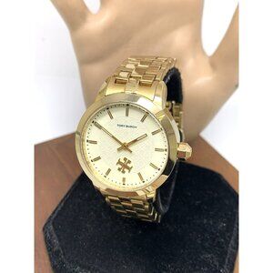 Tory Burch Women's Watch TBW1053  Quartz Cream Dial Gold Stainless Steel 34mm